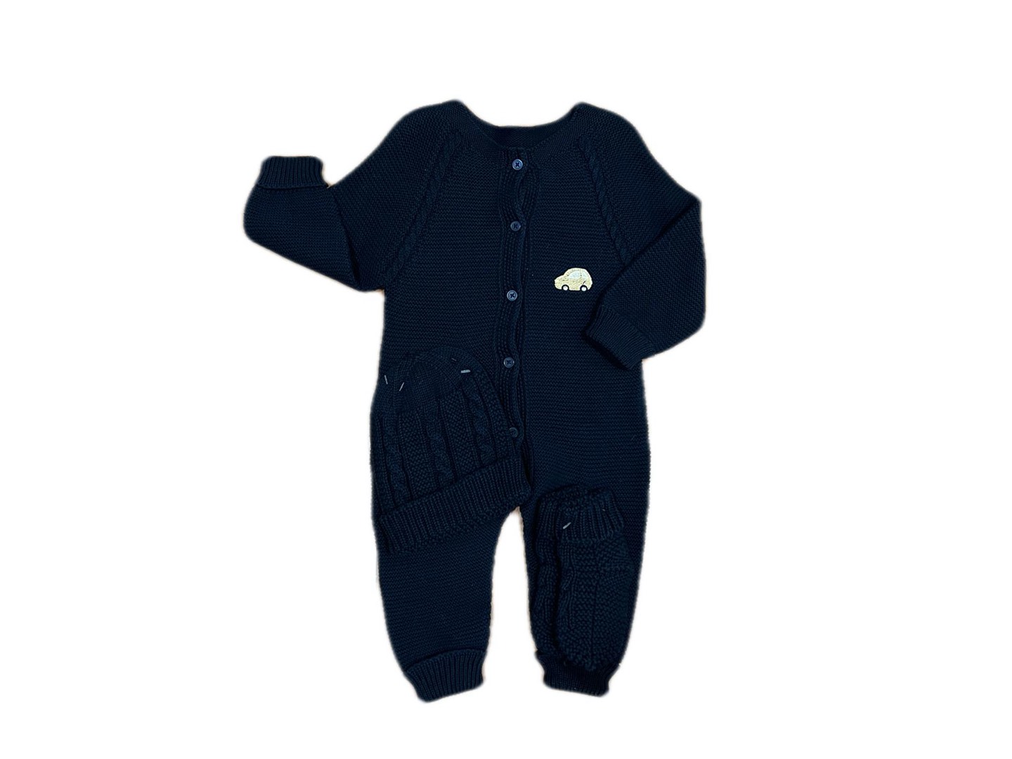 Βρεφικό αγορίστικο πλεκτό ολόσωμο φορμάκι  My golden Car