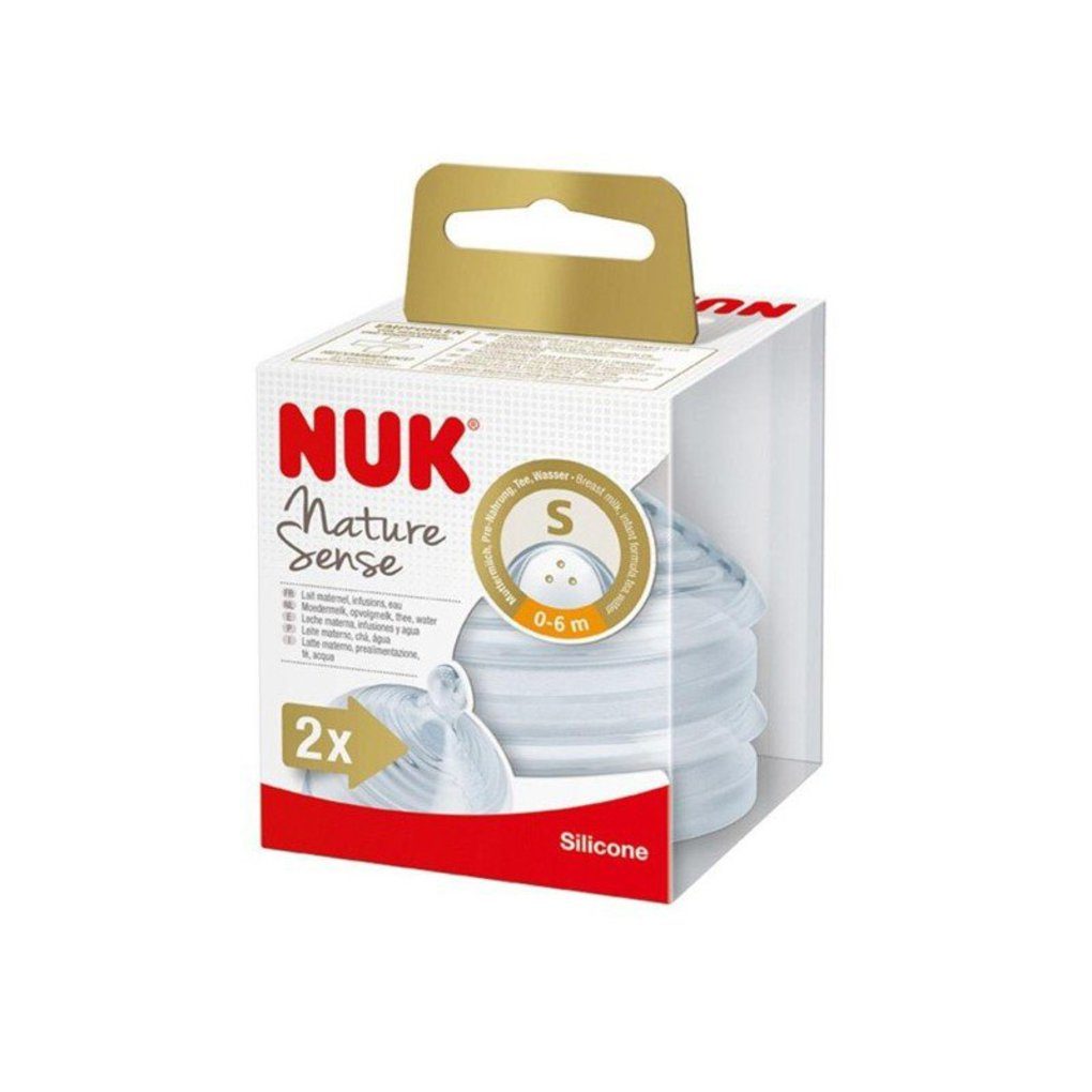 Nuk Nature Sense Θηλή Σιλικόνης 0-6m, Small, 2 Τμχ.