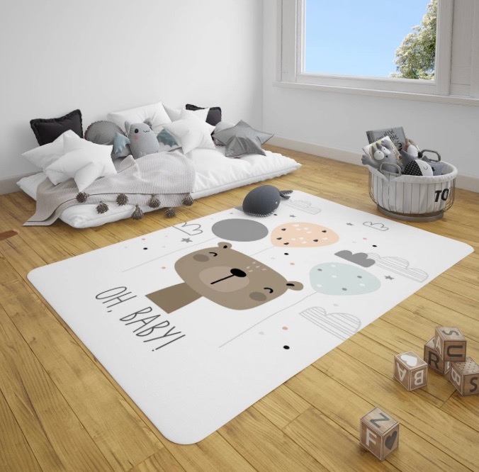 Τετράγωνο χαλί- Oh baby