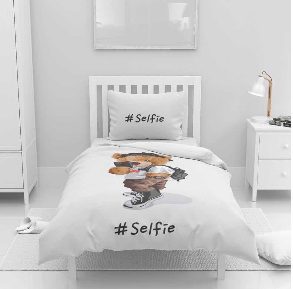 Εφηβικό σετ Παπλωματοθήκης- Selfie Teddy
